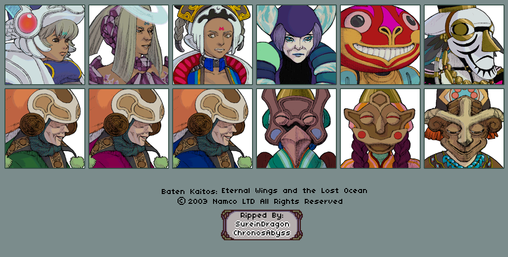 Baten Kaitos: Eternal Wings and the Lost Ocean - Wazn and Duhr NPC Portraits