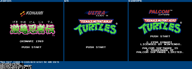 Teenage Mutant Ninja Turtles - Title Screen