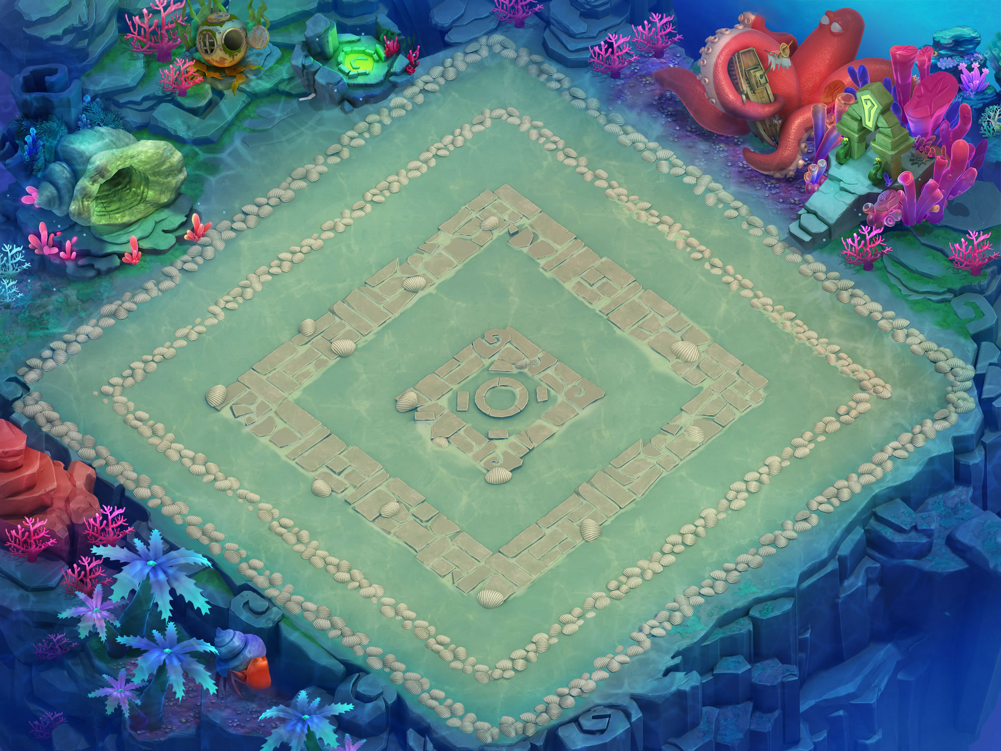 Underwater Themed Map