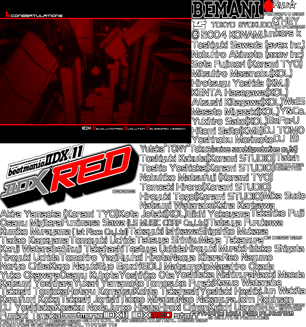 beatmania IIDX Series - Credits