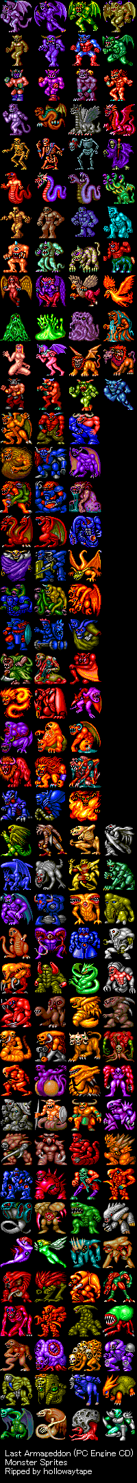 Last Armageddon (JPN) - Monsters