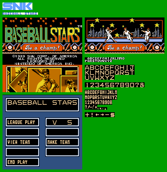 Baseball Stars - Title Screen