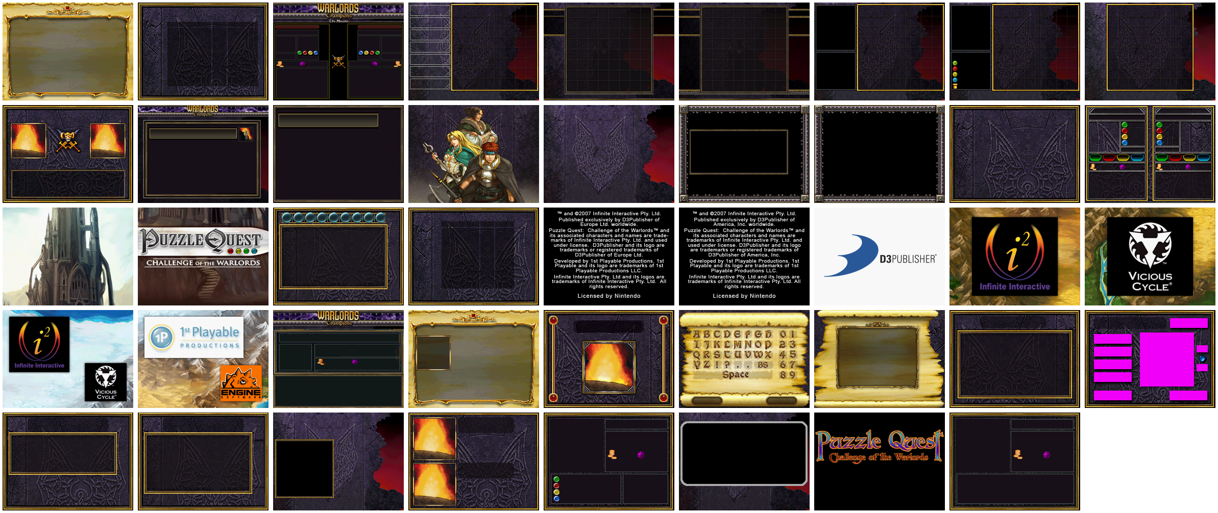 Puzzle Quest Challenge of the Warlords - System Screens