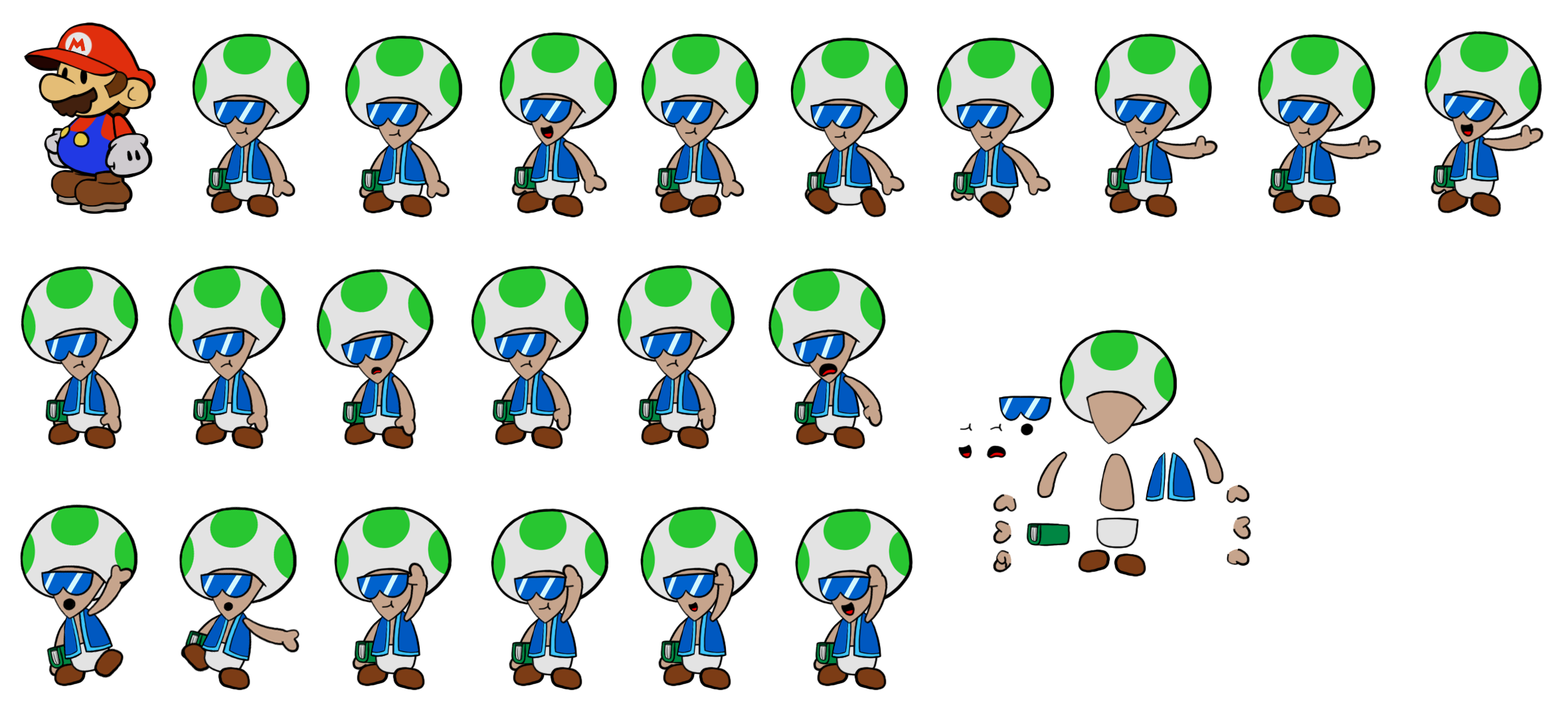 Mario Customs - Mushbert (Paper Mario-Style)