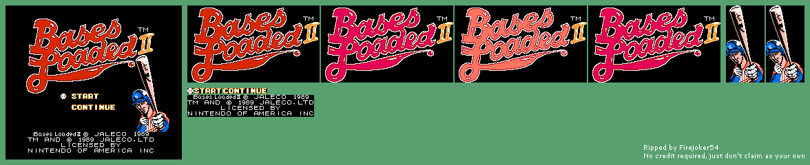 Bases Loaded 2: Second Season - Title Screen
