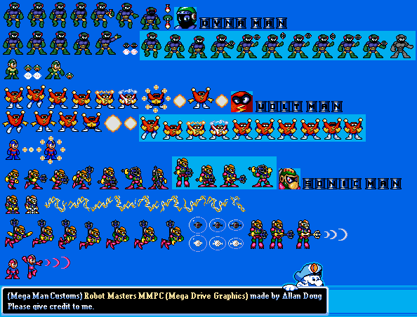 Mega Man Customs - Mega Man PC Robot Masters (The Wily Wars-Style)
