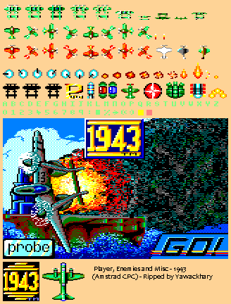 1943 - Player, Enemies and Miscellaneous