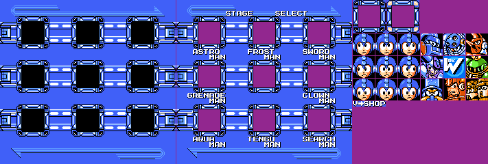Rockman 8 FC / Mega Man 8 FC - Stage Select