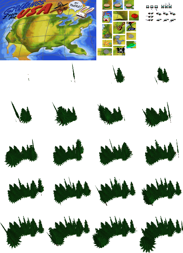 Sam and Max Hit the Road - Map of the USA