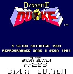 Dynamite Duke (PAL) - Title Screen